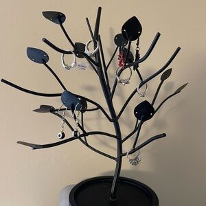 Black Jewelry Tree Stand